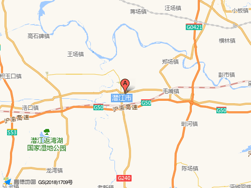 潜江地图