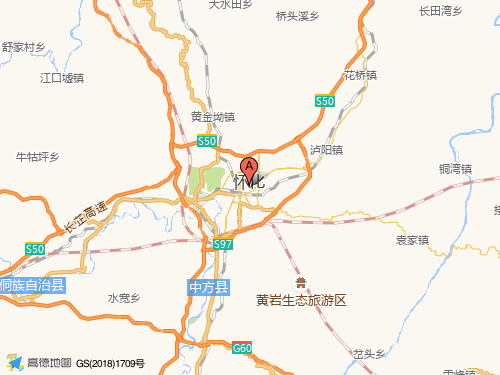 怀化地图