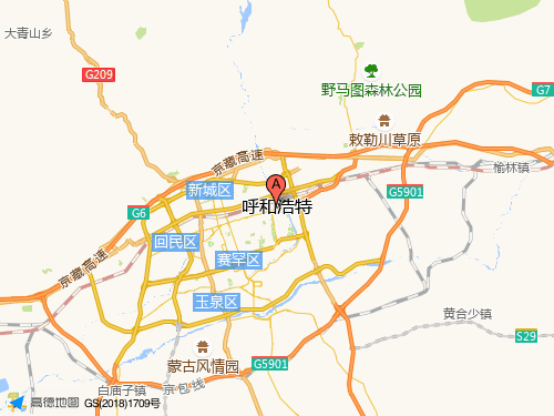 呼和浩特地图