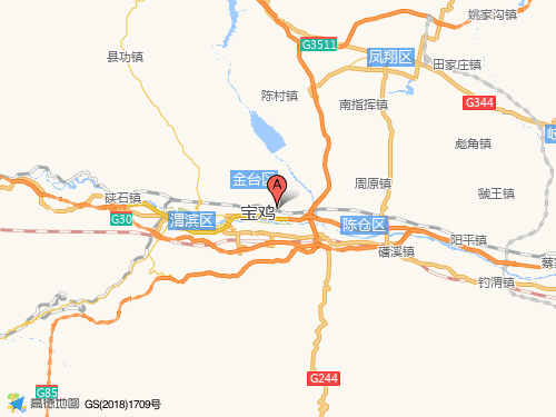 宝鸡地图