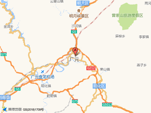 广元地图