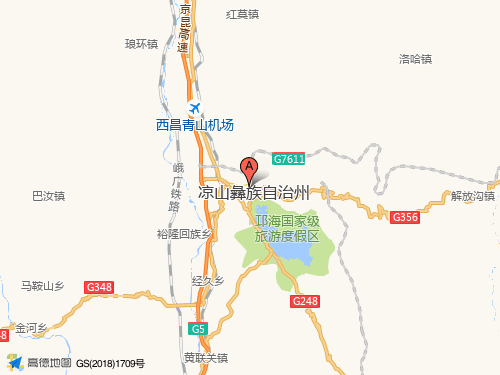 凉山地图