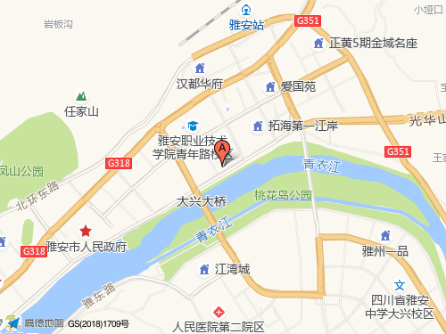 雅安地图