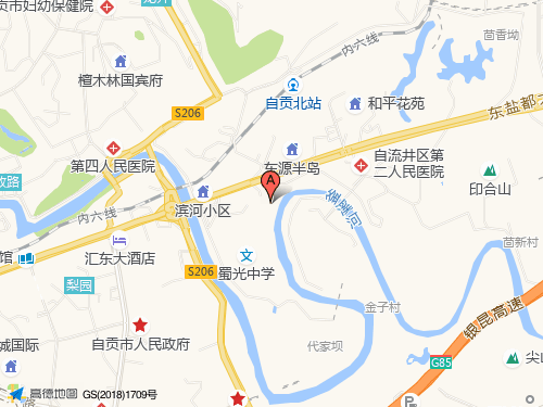自贡地图