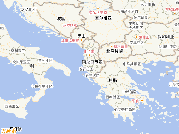 阿尔巴尼亚地图