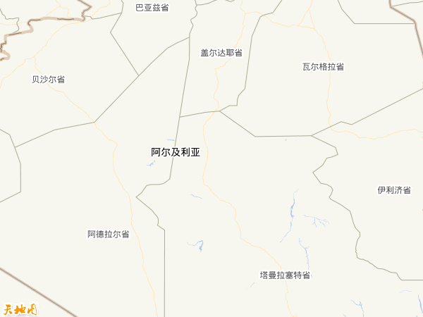 阿尔及利亚地图