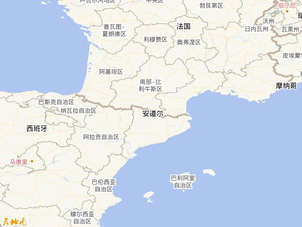 安道尔地图