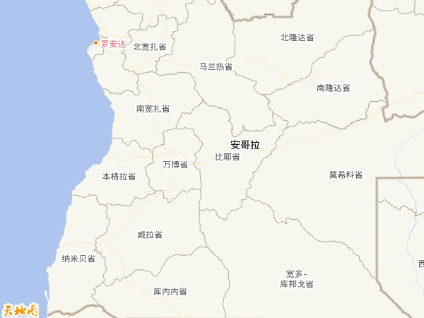 安哥拉地图