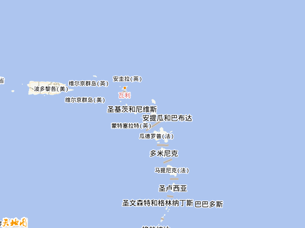 安提瓜和巴布达地图