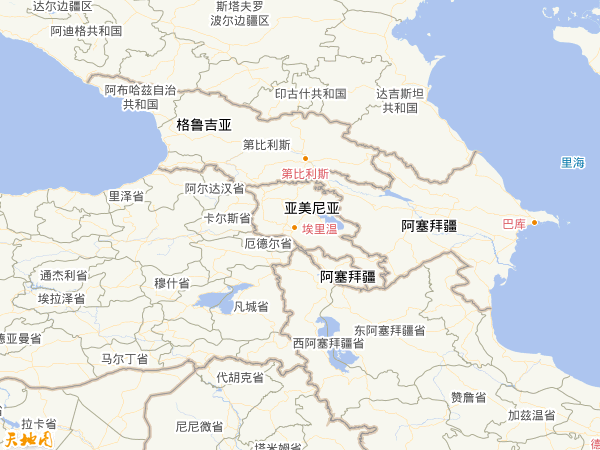 亚美尼亚地图