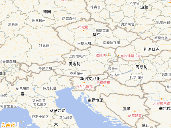 奥地利地图
