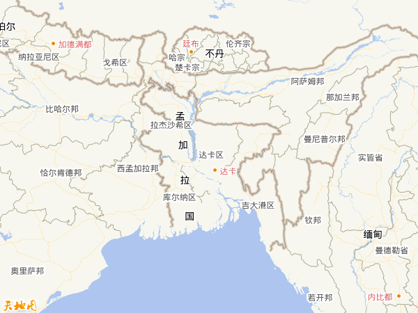 孟加拉国地图