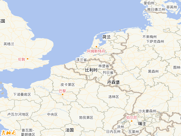 比利时地图