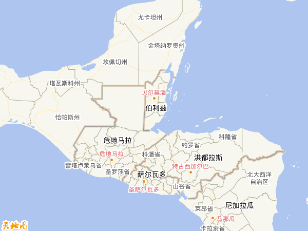 伯利兹地图