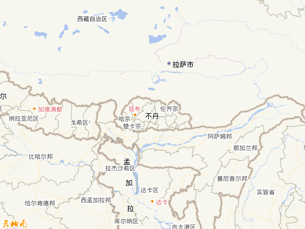 不丹地图
