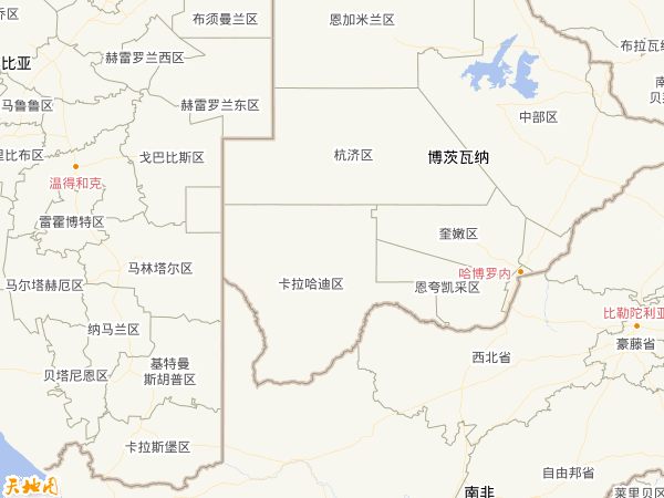 博茨瓦纳地图