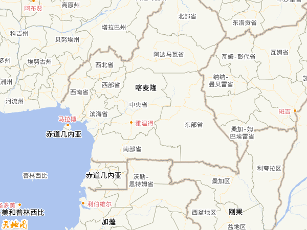 喀麦隆地图