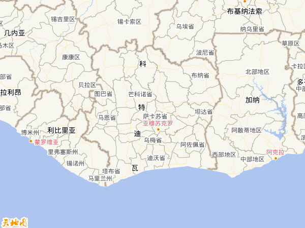 科特迪瓦地图