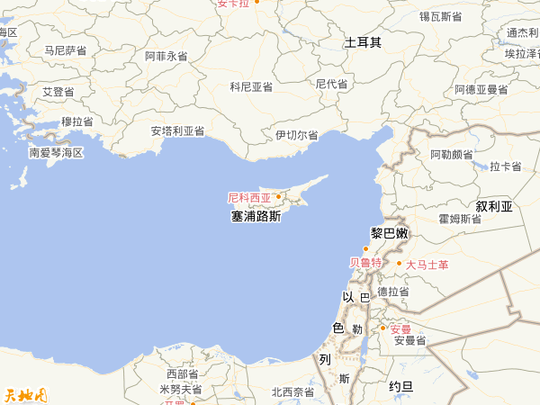 塞浦路斯地图