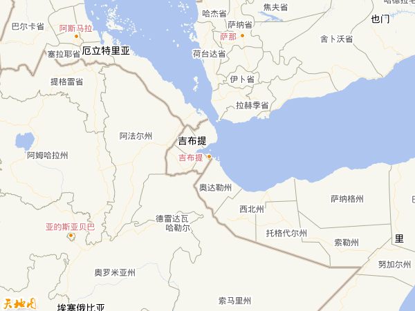 吉布提地图