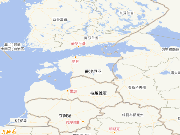 爱沙尼亚地图