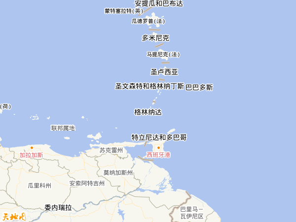 格林纳达地图