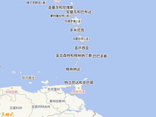 圣文森特和格林纳丁斯地图