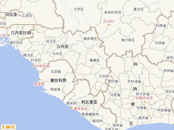 几内亚地图