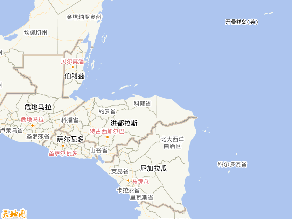 洪都拉斯地图
