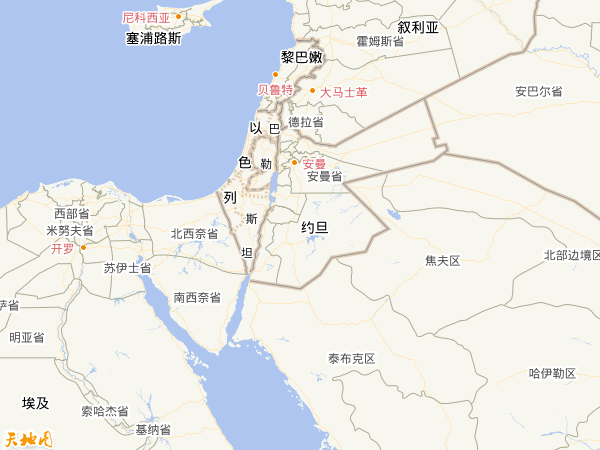 约旦地图