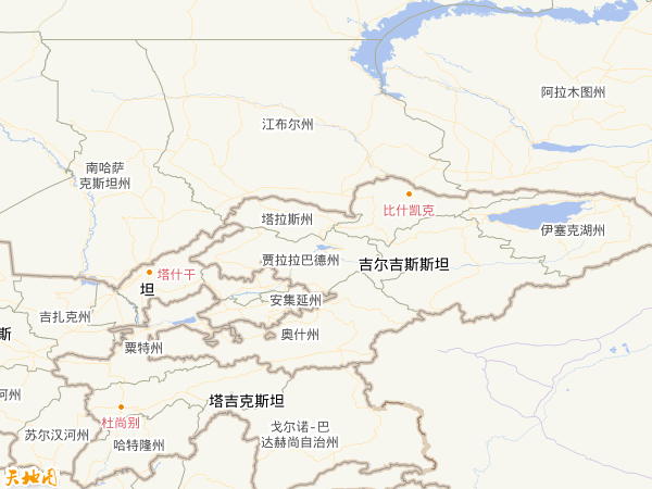 吉尔吉斯斯坦地图