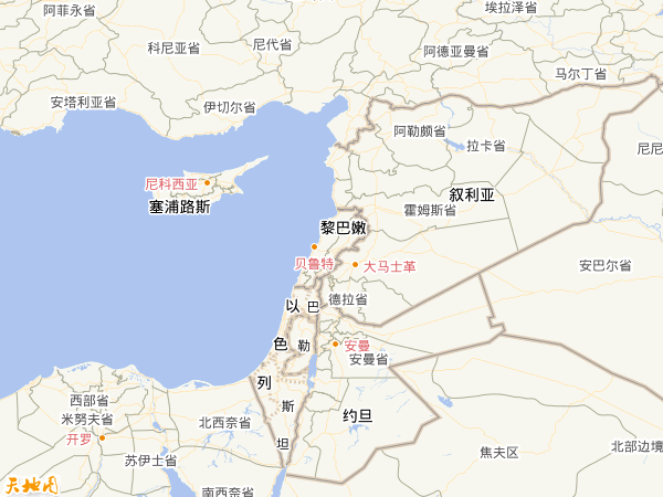 黎巴嫩地图