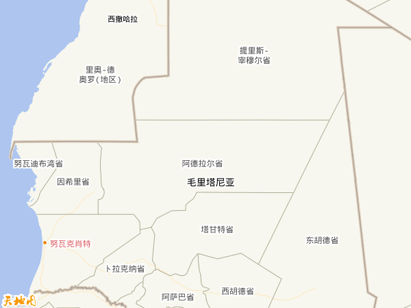 毛里塔尼亚地图
