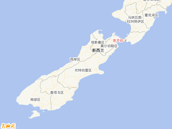 新西兰地图