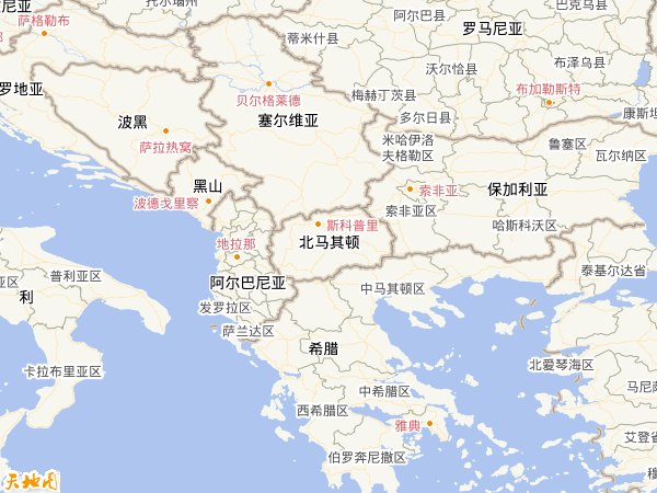 北马其顿地图