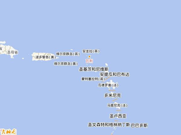 圣基茨和尼维斯地图