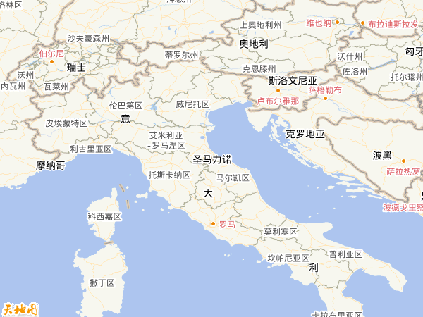 圣马力诺地图