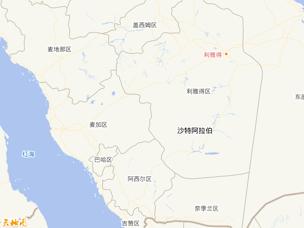 沙特阿拉伯地图