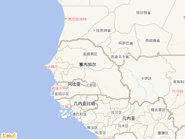 塞内加尔地图