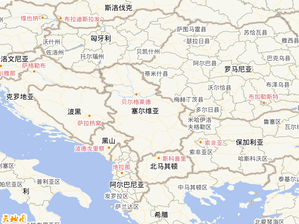 塞尔维亚地图