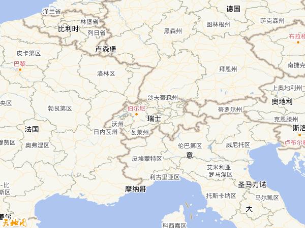 瑞士地图