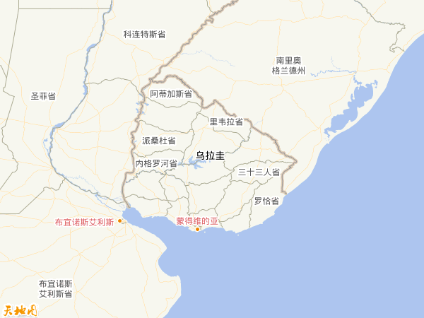 乌拉圭地图