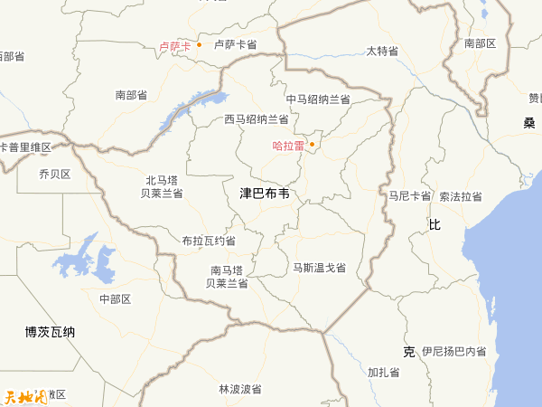 津巴布韦地图