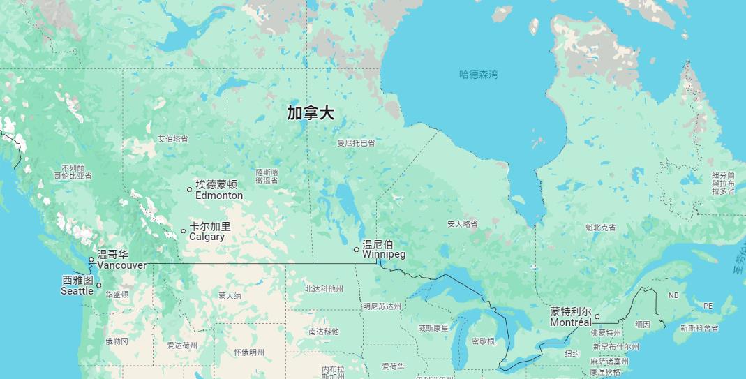 加拿大地图
